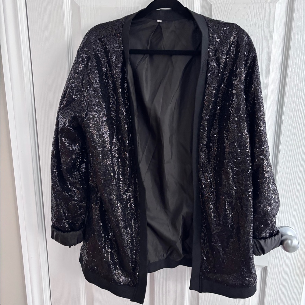 Sequin Black Jacket
